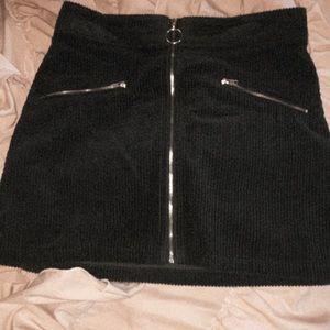 Dark gray zipper skirt